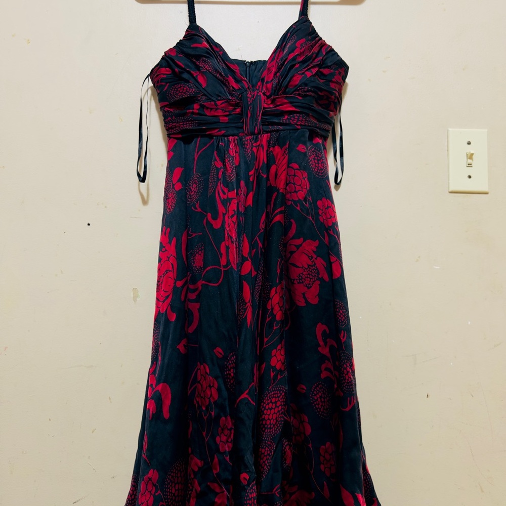 Anne Klein Red and Black Dress